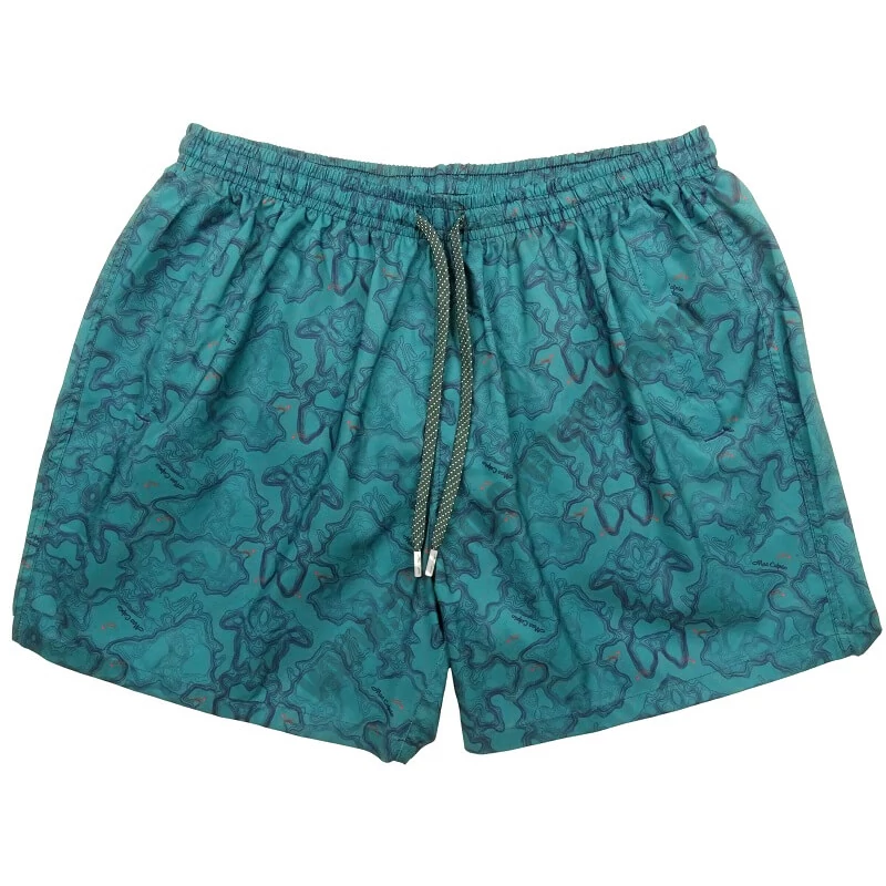 Divatos férfi 2XL-6XL nagyméretű MC.Clombus türkiz zöld, mintás fürdőnadrág, cipzáras zsebekkel. Rendeljen online, gyors szállítással vagy látogasson el hozzánk üzletünkbe!