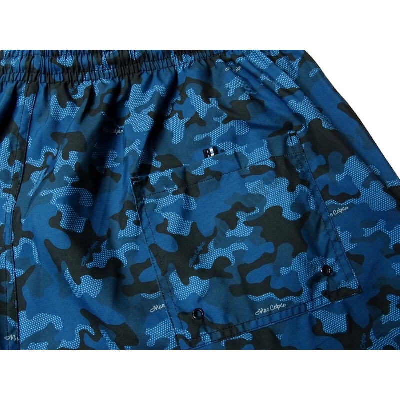 Divatos férfi 2XL-6XL nagyméretű MC.Military kék, terepmintás fürdőnadrág, cipzáras zsebekkel. Rendeljen online, gyors szállítással vagy látogasson el hozzánk üzletünkbe!3