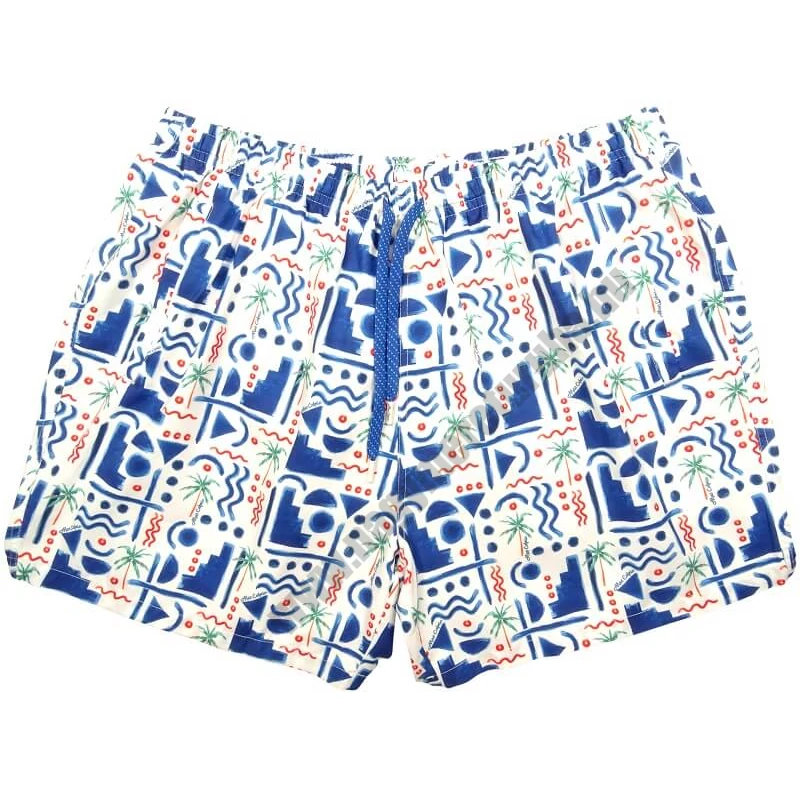 Divatos férfi 2XL-6XL nagyméretű MC.Santorini fehér fürdőnadrág, cipzáras zsebekkel. Rendeljen online, gyors szállítással vagy látogasson el hozzánk üzletünkbe!
