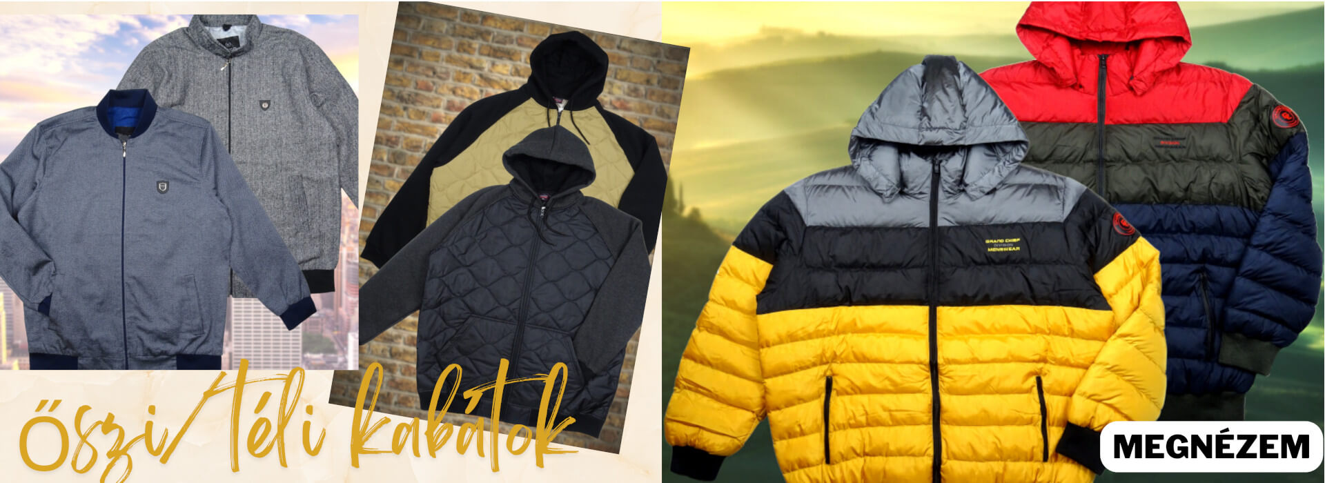 2XL-9XL extra méretű férfi téli kabátok
